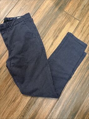 Scotch & Soda Navy Textured Chinos